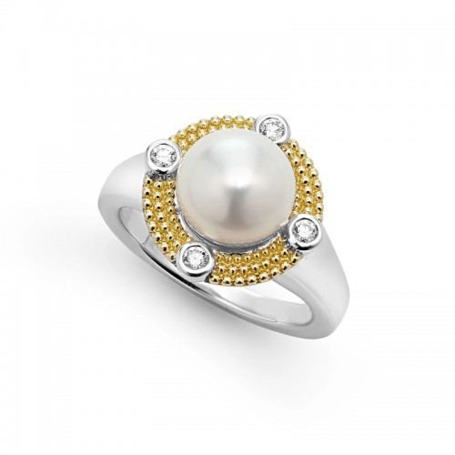 Lagos Pearl Diamond Ring