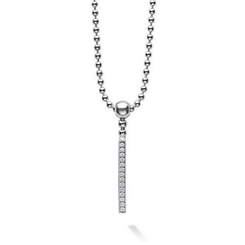 Lagos Linear Diamond Drop Pendant Necklace