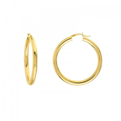 40mm Polished Round Hoop Earring