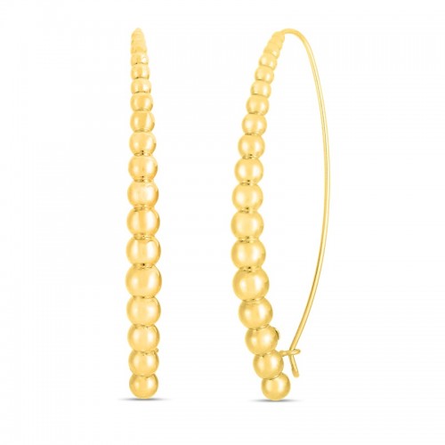 Roberto Coin 18K Graduated Bead Threader Earrings