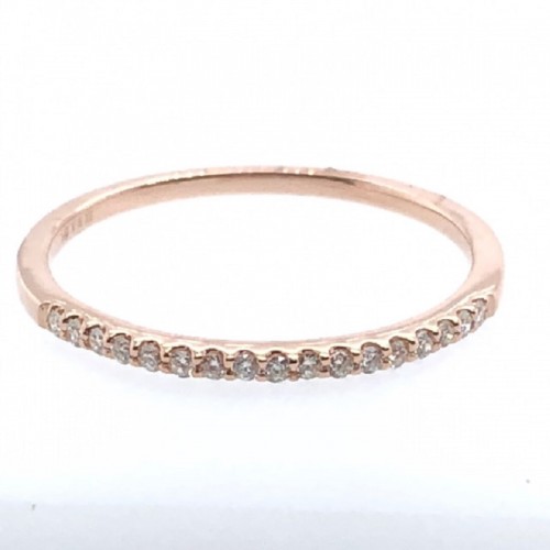 14K Rose Gold Pavé Stackable Ring