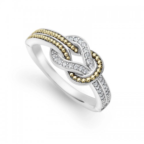Lagos Newport Two-Tone Knot Diamond Ring