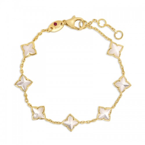 Roberto Coin 18K Venetian Princess Mother of Pearl Flower Bracelet