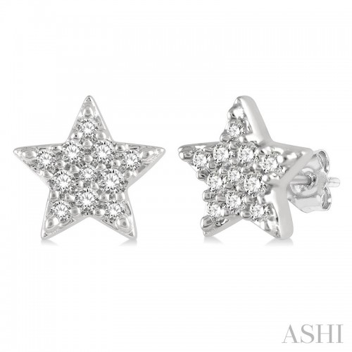 Ashi 1/10 CTW Star Diamond Earrings