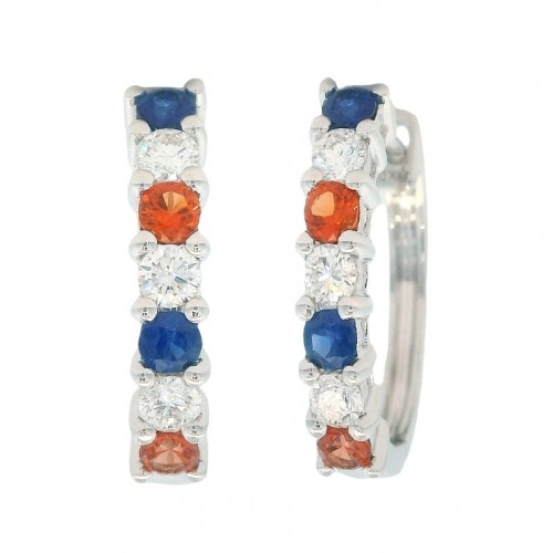 Sapphire and Diamond Huggies