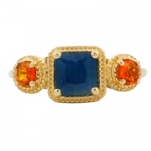 War Eagle Ring with Milgrain in Yellow Gold