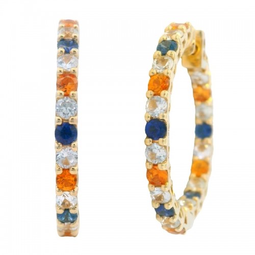 Sapphire Spirit In and Out Hoops