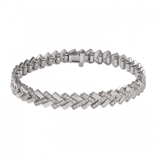Diamond Herringbone Bracelet