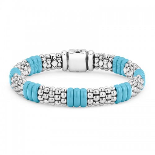 Lagos Blue Caviar Ceramic Caviar Beaded Bracelet