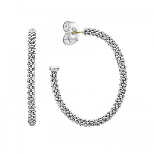 Lagos Large Caviar Hoop Earrings