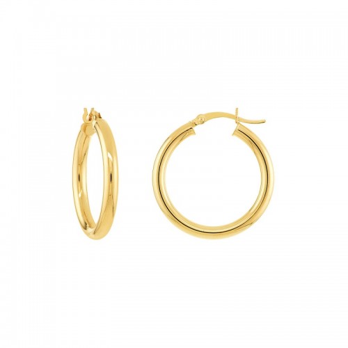 Polished 10KY Hoops 3X25MM