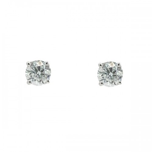0.50 Carat Diamond Studs in 14K White Gold