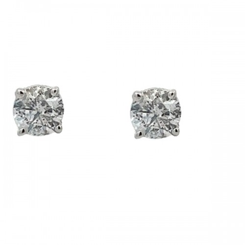 0.75 Carat Diamond Studs in 14K White Gold
