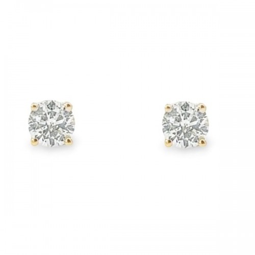 0.60 Carat Diamond Studs in 14K Yellow Gold