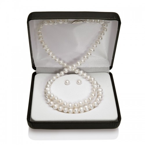 5x6mm 3 Piece Children's Pearl Set in Sterling Silver