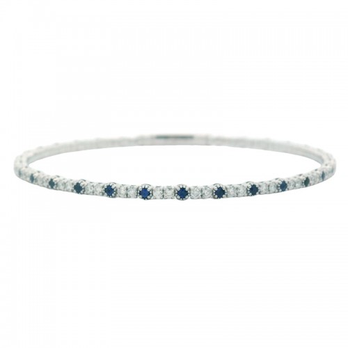Sapphire and Diamond Flexi Bangle