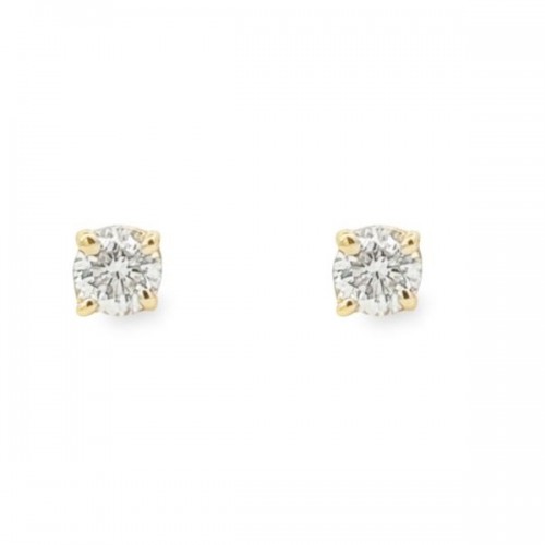 0.50 Carat Diamond Studs in 14K Yellow Gold