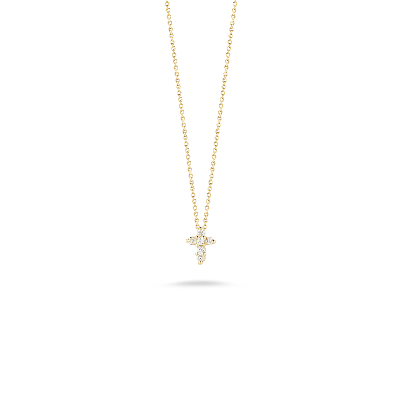 Roberto Coin. 18 Karat White Gold Diamond Pendant Baby Cross | Saxons Fine  Jewelers | Bend, OR