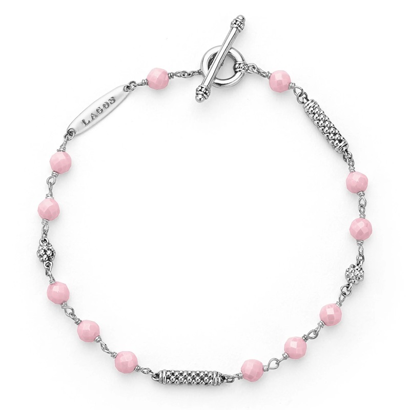 Lagos Pink Ceramic Beaded Bracelet - 05-81473-CP7