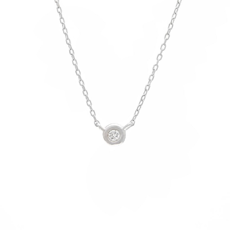 .35 TDW Single Bezel Diamond Necklace